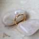 pierścionek regulowany z perełką - srebro złocone