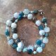 Choker apatyt akwamaryn