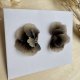 Kolczyki Black Beige Petals
