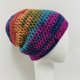 Kolorowa gruba czapka smerf ręcznie robiona