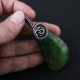 Esmena - duży zielony wisior z agatem