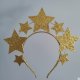 Opaska z gwiazdami galaktyka , srebrna korona , błyszcząca ozdoba świąteczna na głowę