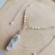 Naszyjnik z niebieskim kalcytem
