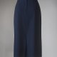 Vintage  granatowa prosta spódnica midi M wełna 45%