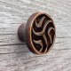 Gałka do mebli ciemnobrązowa, wz.18