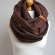 ZIMOWY Komin bawełniany dresowy z zapinką - Pracownia Zolla, gruby obszerny komin tuba szalik damski z zapinką - Pracownia Zolla