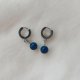 Kolczyki PETRA w kolorze srebrnym – lapis lazuli