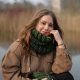 Komplet zimowy z wełny peruwiańskiej PERUVIAN WOOLY zielony