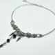 Naszyjnik choker chainmaille gothic z kolcami wampir stal cyber