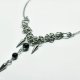 Naszyjnik choker chainmaille gothic z kolcami wampir stal cyber