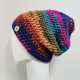 Kolorowa gruba czapka smerf ręcznie robiona
