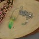 Naszyjnik Talizman minimalistyczny surowy zielony kryształ górski, wire wrapping, stal chirurgiczna