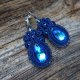 Granatowe kolczyki sutasz