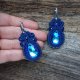 Granatowe kolczyki sutasz