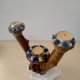 Drewniany świecznik do salonu , handmade