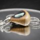 Wisiorek "amazonit i wiąz –naturalna głębia drewna i magiczny kolor kamienia, biżuteria z drewna; Wood Pendant, Wooden Jewellery