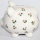 CERAMICZNA świnka skarbonka floral vintage