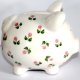 CERAMICZNA świnka skarbonka floral vintage