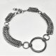 Masywny choker z kółkiem O-ring – chainmaille, stal chirurgiczna