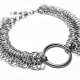 Szeroki choker chainmaille z wielkim O-ringiem – stal chirurgiczna CUSTOM