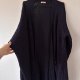Granatowy kardigan oversize – bawełniany, gruby splot, kieszenie XL / 42 / 14·Bardzo dobry·Triangle
