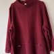 Bordo tunika z kieszeniami i ozdobnymi ringami oversize 7XL / 54 / 26·Bardzo dobry