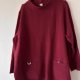 Bordo tunika z kieszeniami i ozdobnymi ringami oversize 7XL / 54 / 26·Bardzo dobry