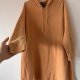 Lekka Sweterkowa Tunika Hoodie Brzoskwiniowa/Pomarańczowa Luźny Krój 7XL / 54 / 26·Bardzo dobry·Gina Benotti