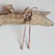 Kolczyki z kutej oksydowanej miedzi długie /69/ biżuteria handmade rękodzieło