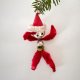Zawieszka choinkowa ludzik z koralików, ręcznie wykonany