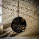 Naszyjnik steampunk z mechanizmem zegarka