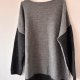 Szary sweter oversize z warkoczem i melanżem 7XL / 54 / 26