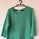 Miętowy ażurowy sweter bawełniany XXL / 44 / 16·Bardzo dobry·Fashion
