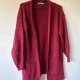 Ciepły Bordowy Kardigan Narzutka Oversize z Kieszeniami - Melanżowy Soft Knit M / 38 / 10·Bardzo dobry·Primark