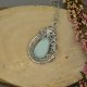 Duży wisior amazonit, wire wrapping, wisiorek unikatowy