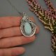 Duży wisior amazonit, wire wrapping, wisiorek unikatowy