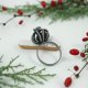Organica - unikatowy srebrny pierścionek z czarnym turmalinem