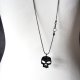 Dlugi naszyjnik unisex nieśmiertelnik czaszka skull rock goth punk