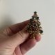Nowa broszka choinka złota kryształki prezent Święta