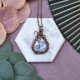 Miedziany wisiorek wire wrapping z opalem owyhee #515