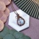 Miedziany wisiorek wire wrapping z opalem owyhee #515