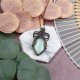 Miedziany wisiorek wire wrapping z amazonitem #530