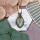 Miedziany wisiorek wire wrapping z amazonitem #531