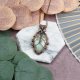 Miedziany wisiorek wire wrapping z amazonitem #531