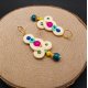 Waniliowo-kolorowe kolczyki sutasz