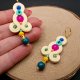 Waniliowo-kolorowe kolczyki sutasz