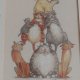 Minter Kemp England humorystyczna ilustracja print koty