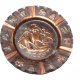 ŻAGLOWIEC mały miedziany talerzyk popielniczka