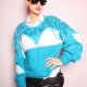 SWETER TURKUSOWY HANDMADE