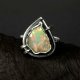 Wolfmoon srebrny pierścionek z opalem